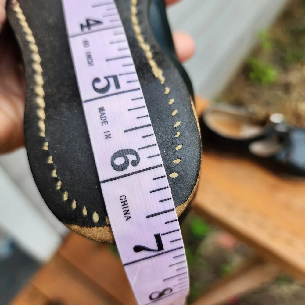 Handmade Black Leather Toddler 7.5 or 8 Double Buckle Mod Retro Dress Shoes